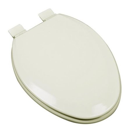 PLUMBING TECHNOLOGIES Plumbing Technologies 1F1E5-02 Premium Molded Elongated Wood Toilet Seat; Biscuit 1F1E5-02